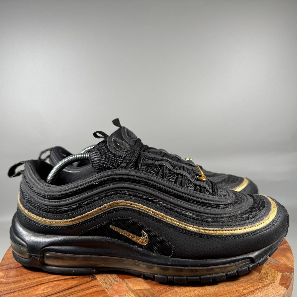 Nike Air Max 97 Black Metallic Gold Mens Shoes DC2190-001 Size 12